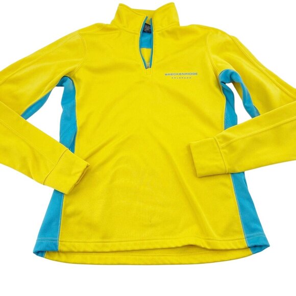 outfitter Trading Co. Women's Medium Breckenridge Co. Pullover Yellow 1/4 zip - Picture 1 of 6